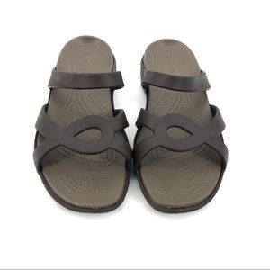 Crocs Women's Brown Sandals Sz 8